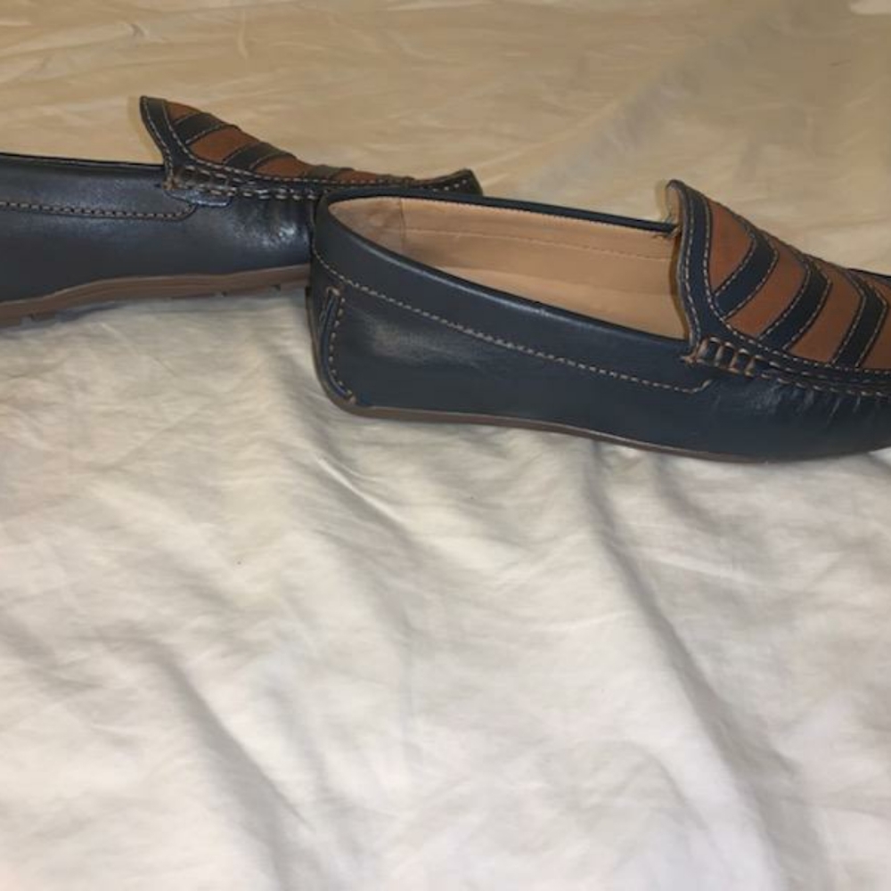Driver Club USA Mens Leather, Navy Nappa/Cognac Suede, Size 8
